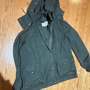 Burberry Brit Dark Green Hooded coat